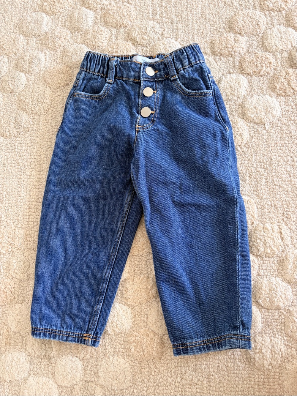 Zara Gender Neutral Button-Front Kids Jeans